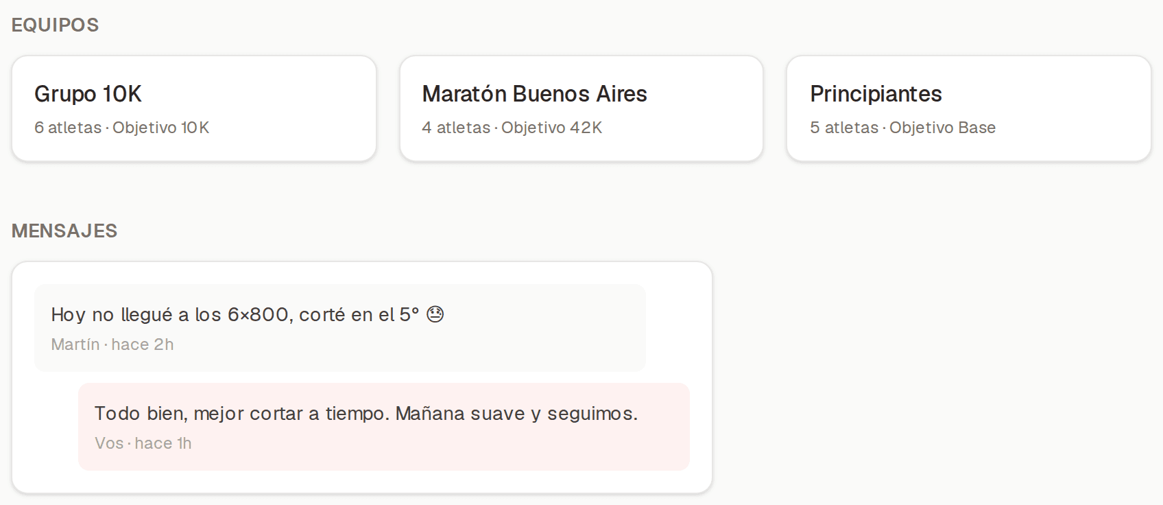 Captura de Equipos y comunicación en Entrena.ar